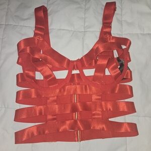 My Boo Vibrant Red Strappy Women's Bra Size S